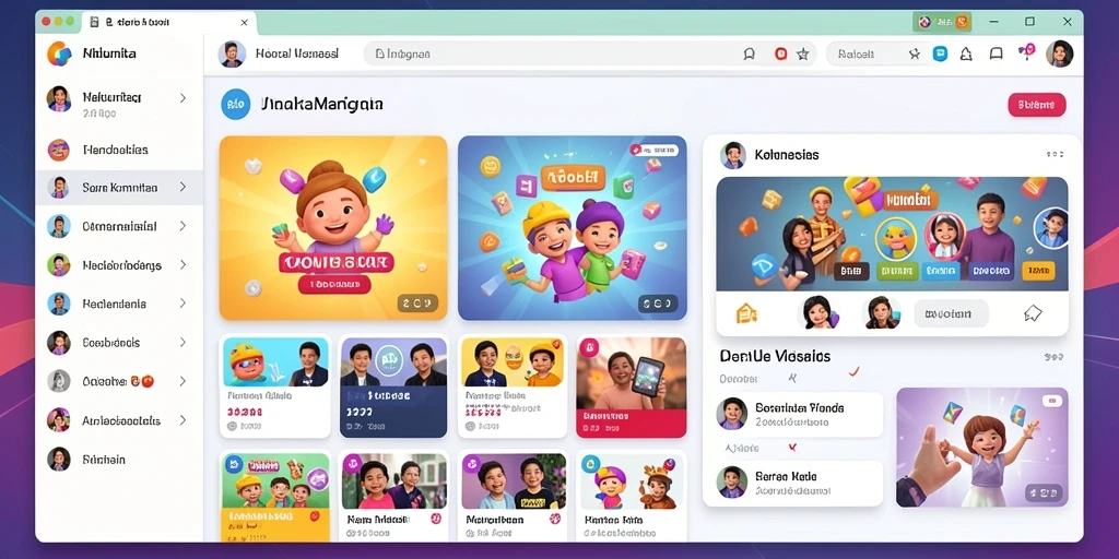 Tampilan menu utama yang intuitif dan mudah digunakan.