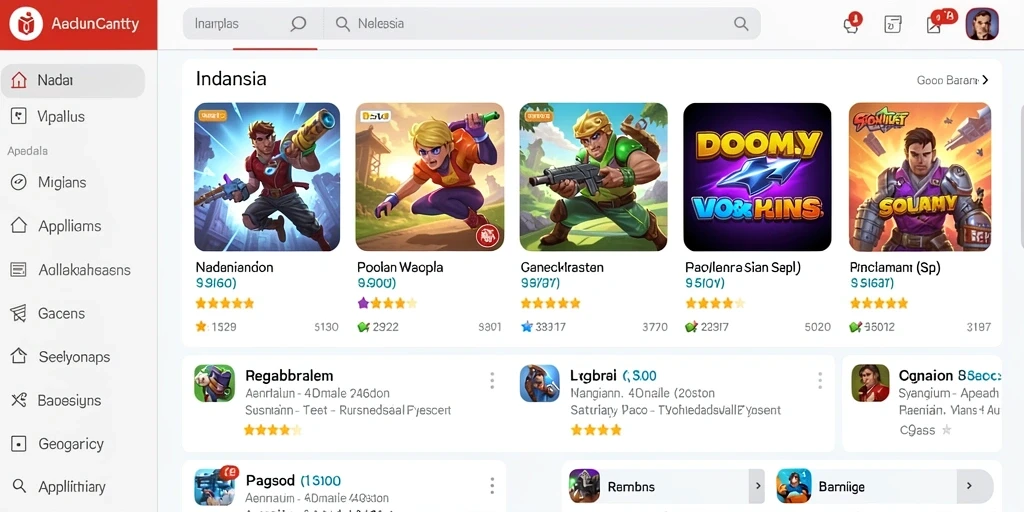 Screenshot 1: Menampilkan variasi permainan kartu yang tersedia.